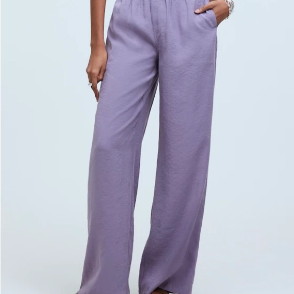 Madewell || Softdrape Modal Wide Leg Pull On Pants Size L - Picture 2 of 15
